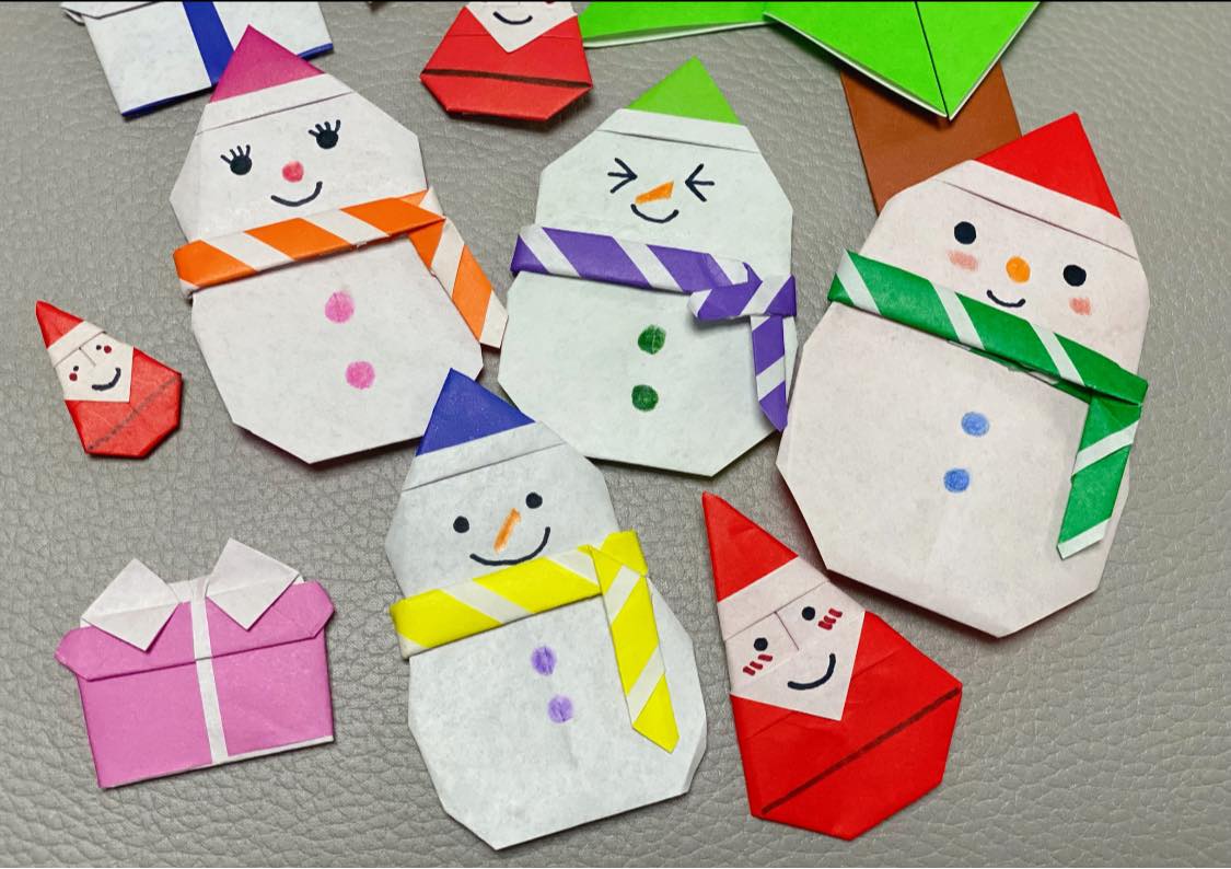 聖誕摺紙-雪人(1)