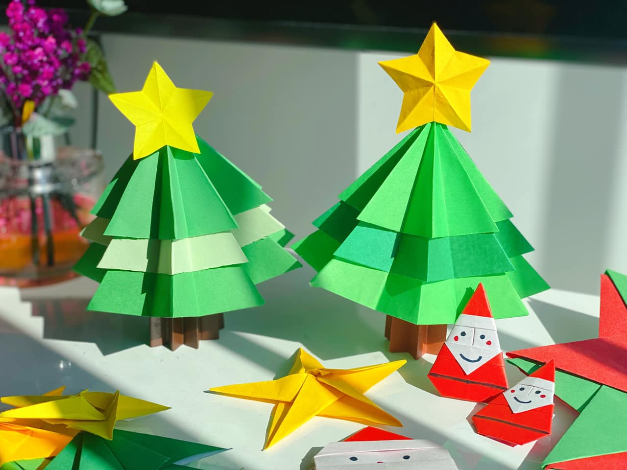 聖誕摺紙-立體聖誕樹(1)